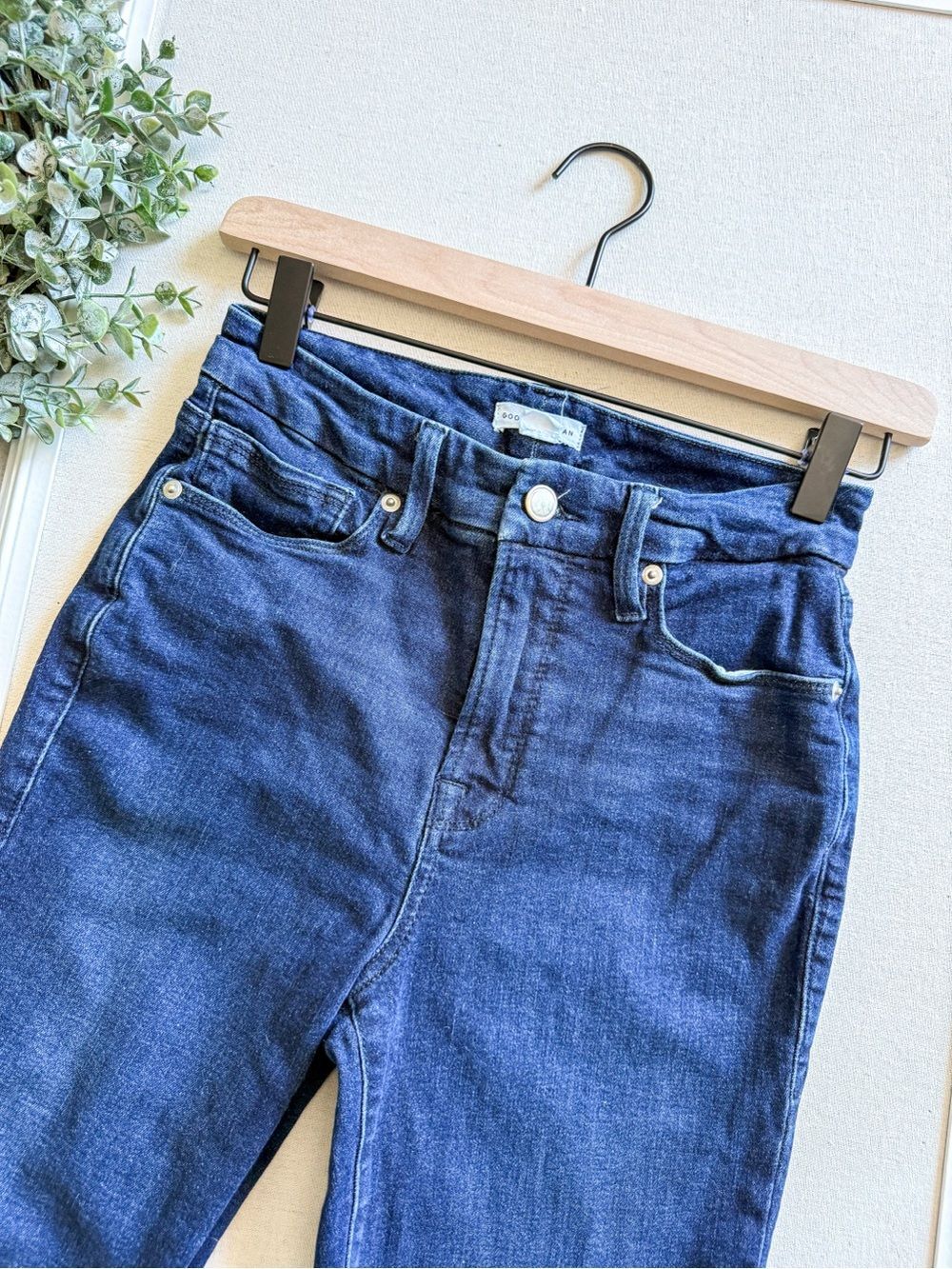 Good American Good Petite Skinny Dark Wash Size 6/28